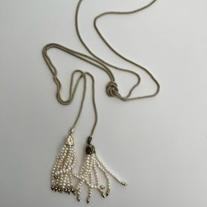 Kendra Scott Ivory beaded tassel wrap necklace
